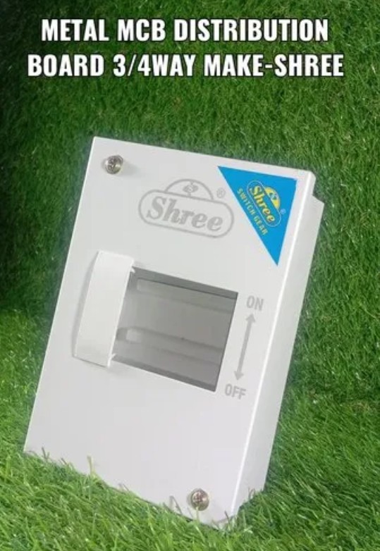 Metal MCB Distribution Box (TPN, 3/4P, Surface Mounted)